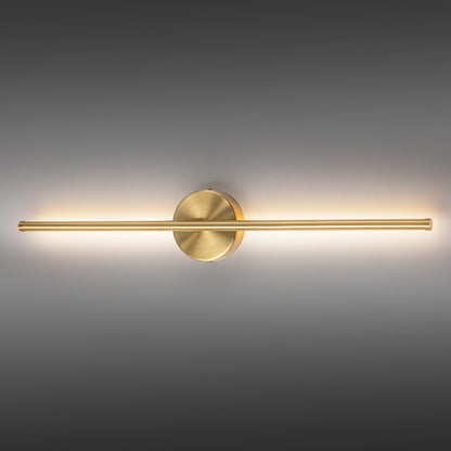 Applique da parete moderna a striscia lineare lunga nera/oro/nichel, dimmerabile, con luce LED per il bagno