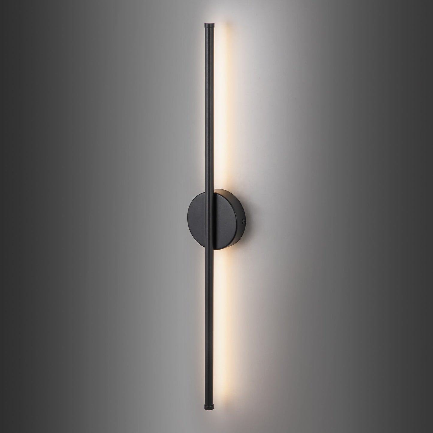 Applique da parete moderna a striscia lineare lunga nera/oro/nichel, dimmerabile, con luce LED per il bagno