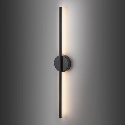Applique da parete moderna a striscia lineare lunga nera/oro/nichel, dimmerabile, con luce LED per il bagno
