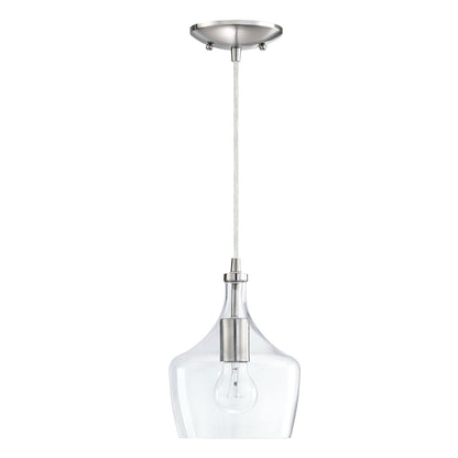 Lampadario a goccia in vetro trasparente per isola da cucina a 1 luce (è possibile scegliere tra 1 o 3 confezioni)