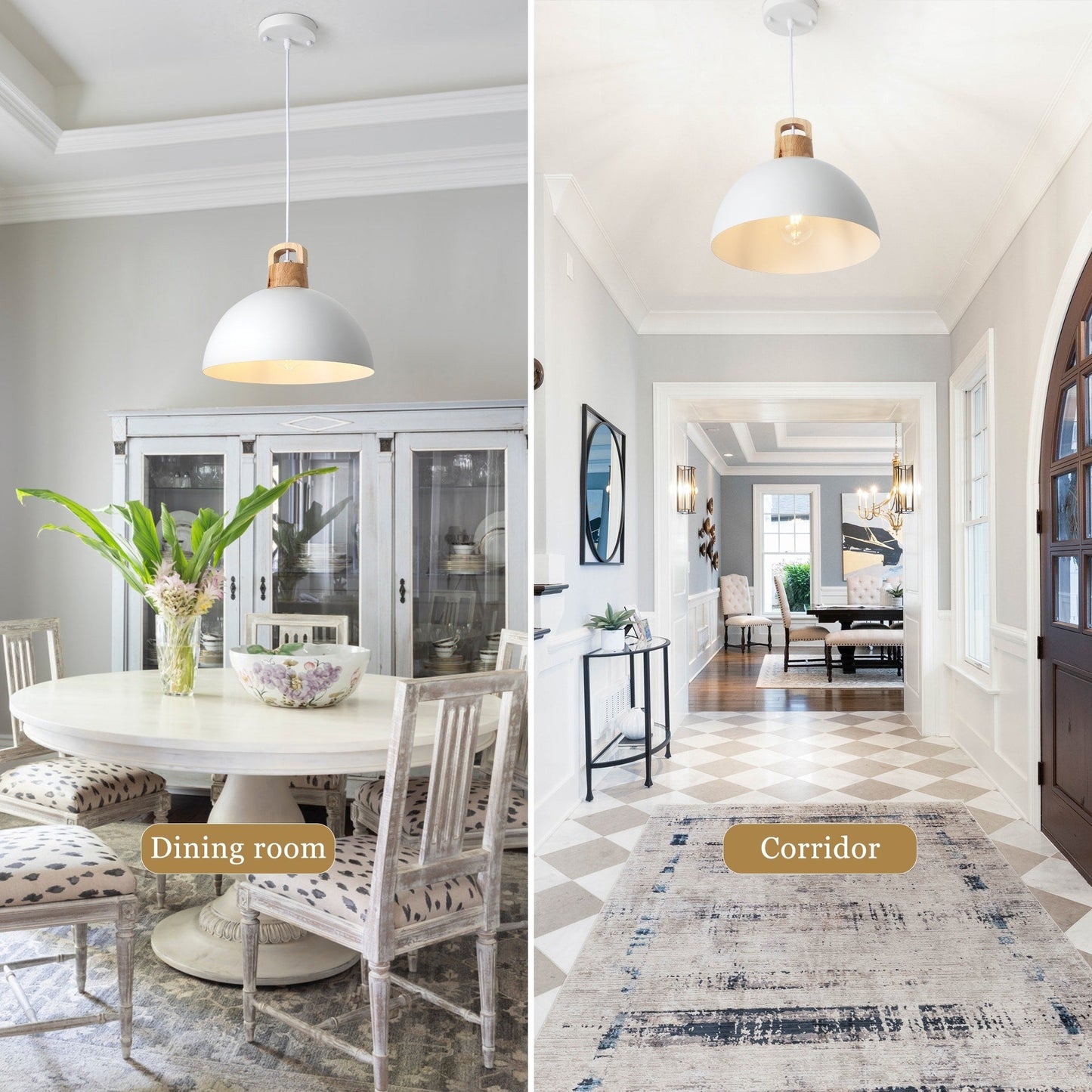 Lampada a sospensione moderna a 1 luce con interruttore a spina per isola cucina