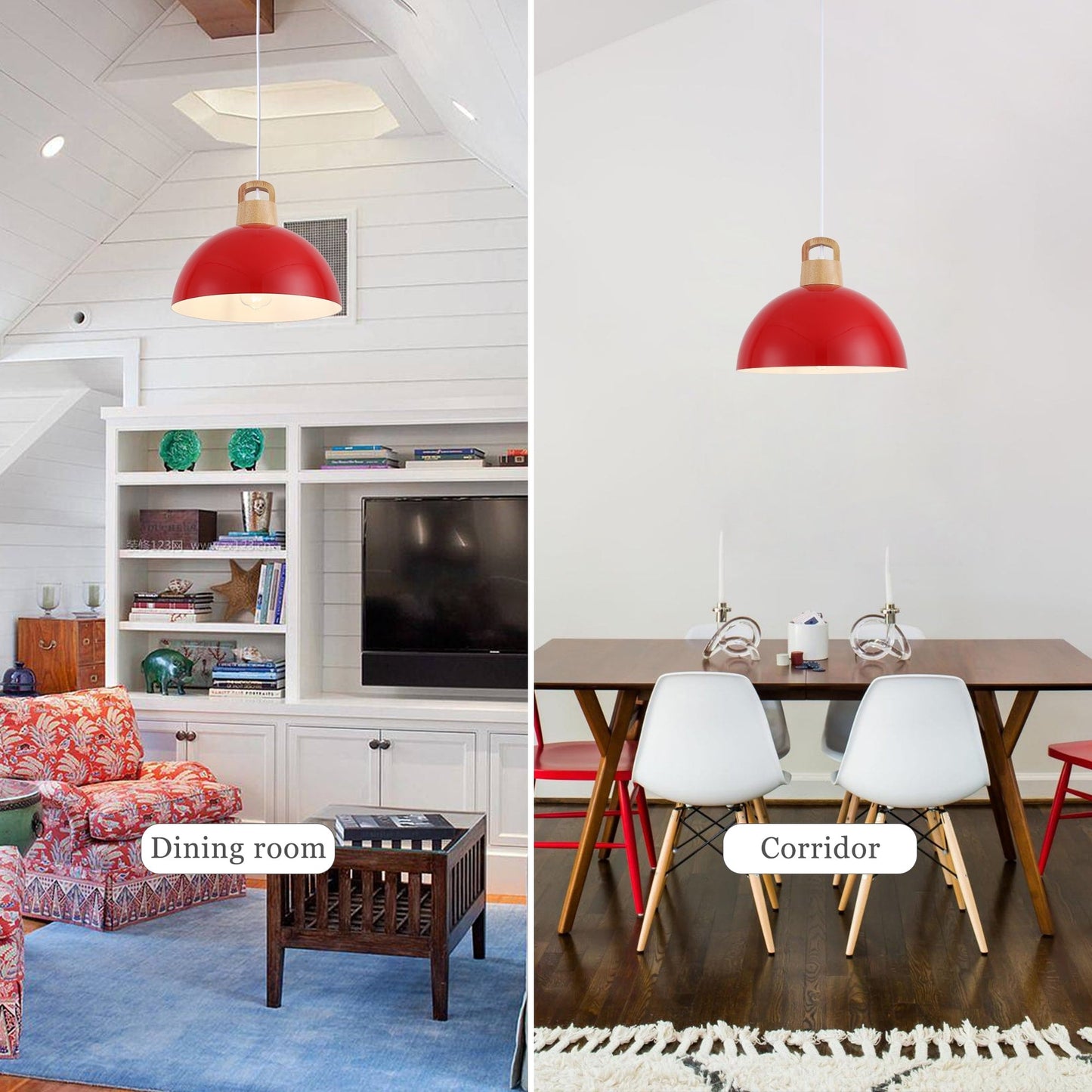 Lampada a sospensione moderna a 1 luce con interruttore a spina per isola cucina