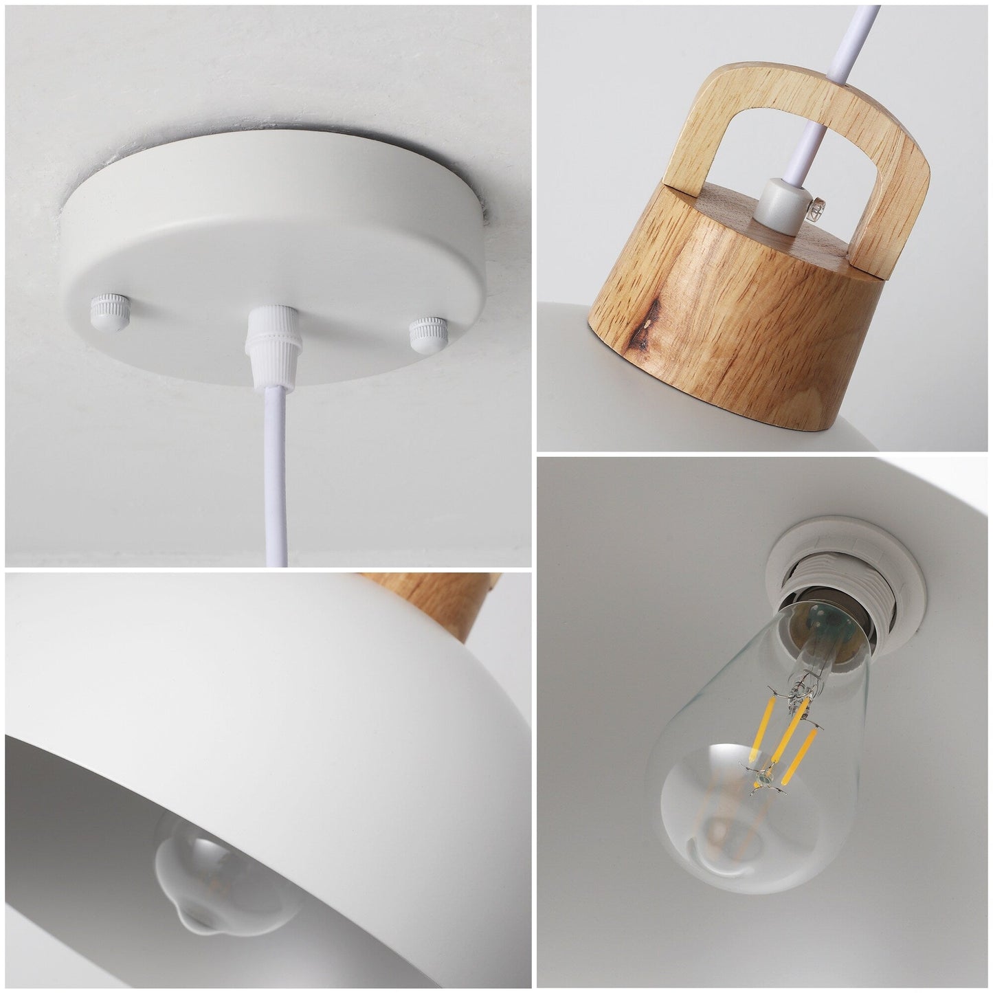 Lampada a sospensione moderna a 1 luce con interruttore a spina per isola cucina