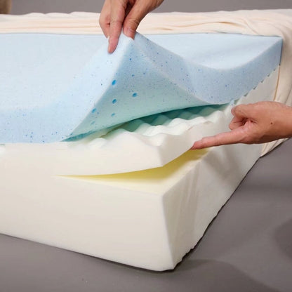 Materasso 10 3 strati, morbido, medio-alto, 2 cuscini, matrimoniale