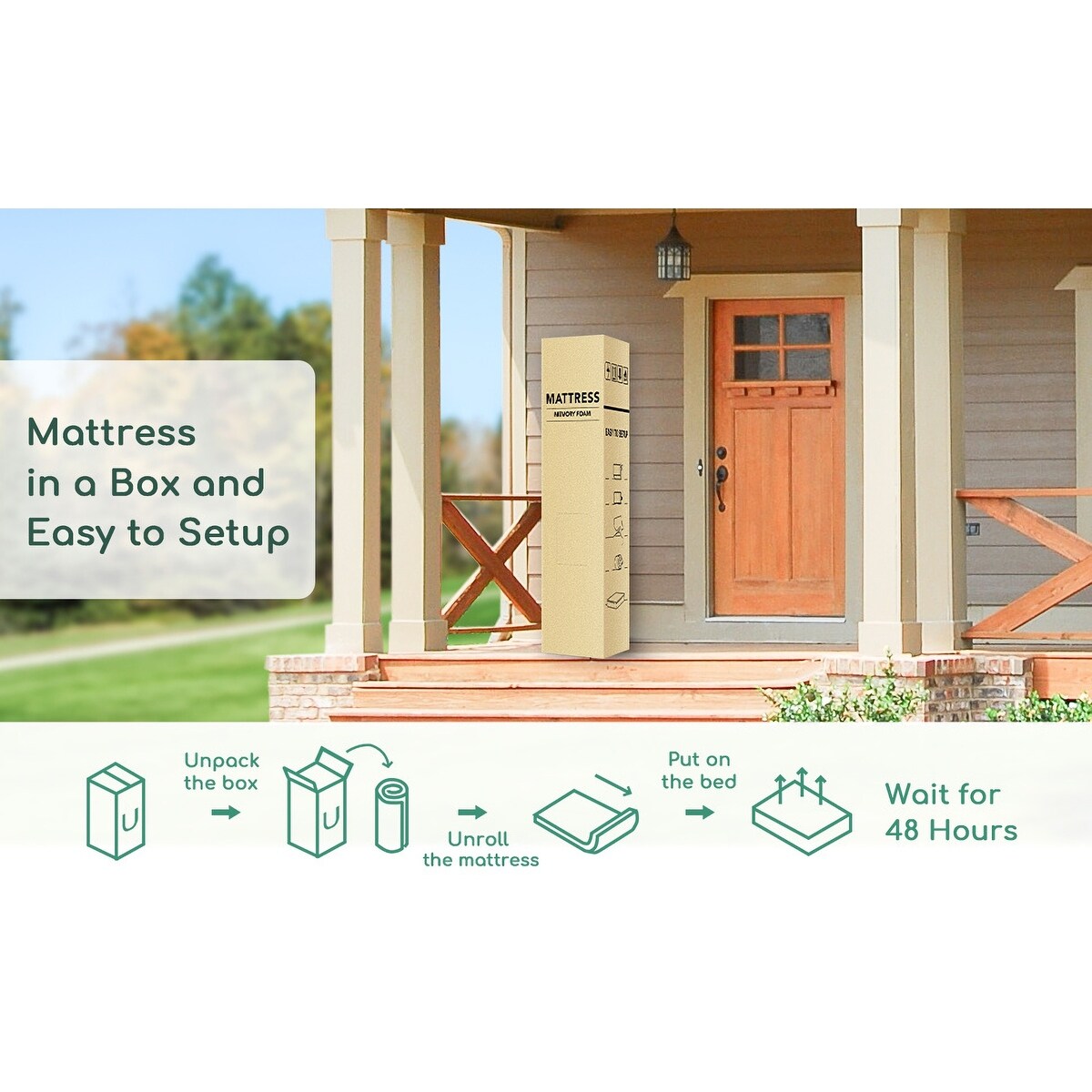 Materasso da 10 pollici con schiuma CertiPUR-US per un sonno più fresco e di supporto e sollievo dalla pressione