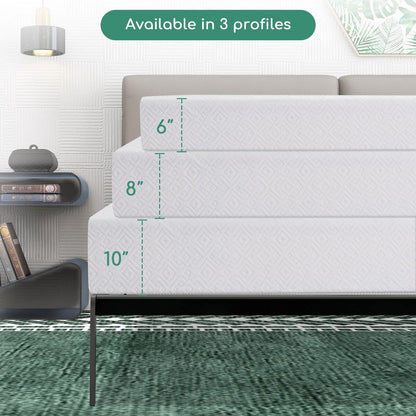 Materasso da 10 pollici con schiuma CertiPUR-US per un sonno più fresco e di supporto e sollievo dalla pressione