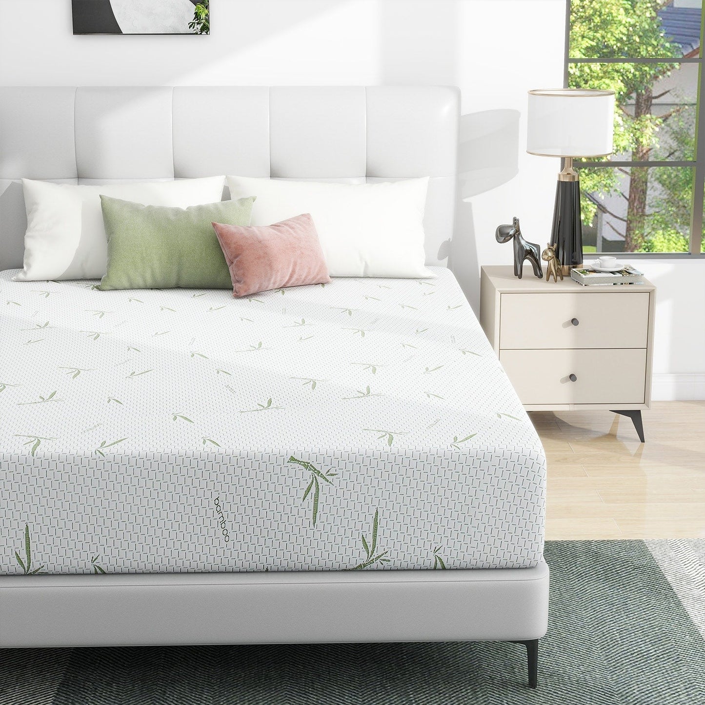 Materasso in memory foam con gel rinfrescante da 10 pollici / Schiuma in gel rinfrescante / Allevia la pressione / Certificato CertiPUR-US / Bed-in-a-Box