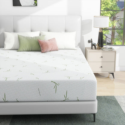 Materasso in memory foam con gel rinfrescante da 10 pollici / Schiuma in gel rinfrescante / Allevia la pressione / Certificato CertiPUR-US / Bed-in-a-Box