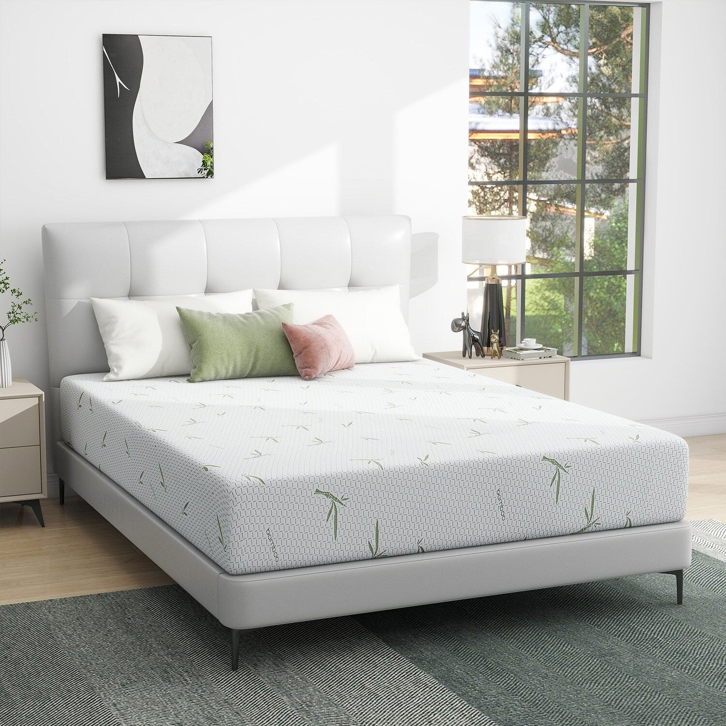 Materasso in memory foam con gel rinfrescante da 10 pollici / Schiuma in gel rinfrescante / Allevia la pressione / Certificato CertiPUR-US / Bed-in-a-Box