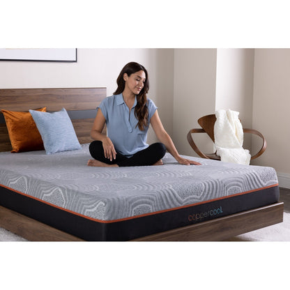 Materasso matrimoniale da 10 pollici in memory foam grigio carbone con infusione di gel