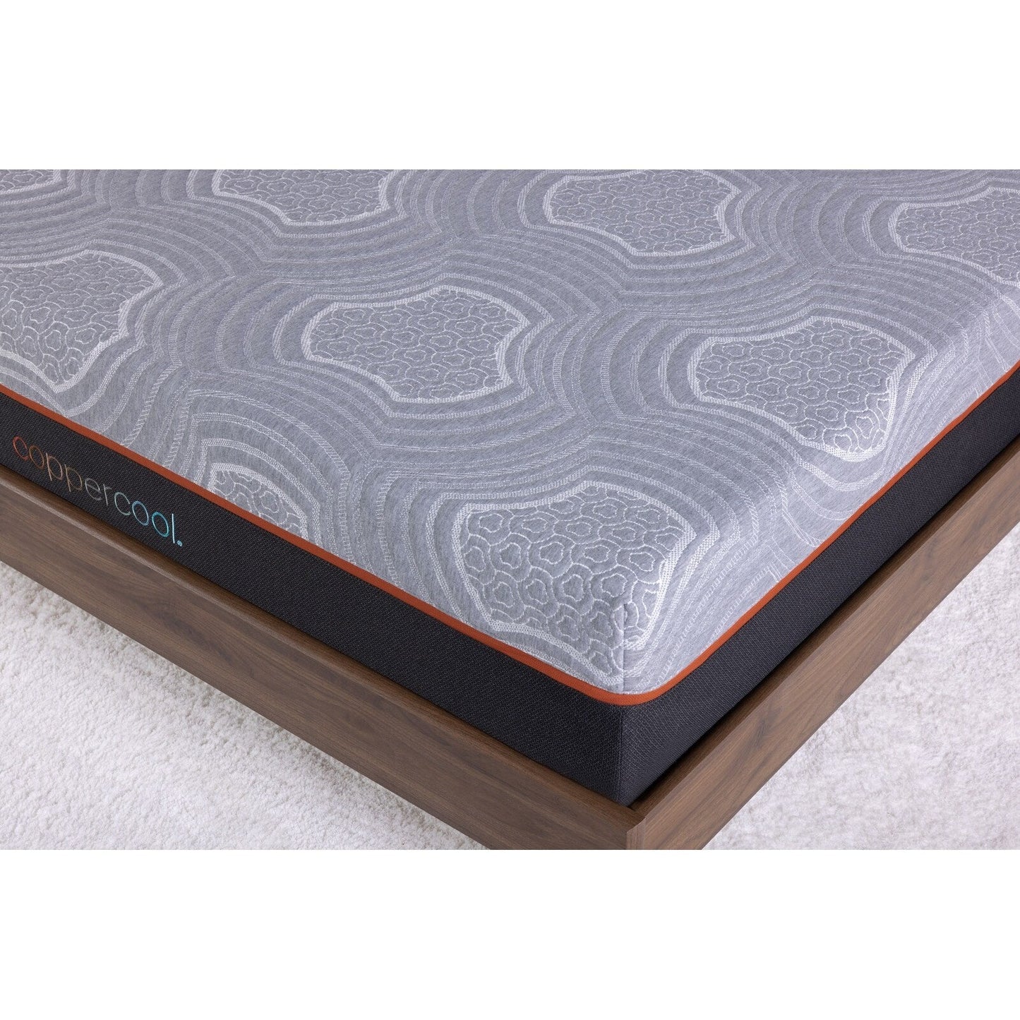 Materasso matrimoniale da 10 pollici in memory foam grigio carbone con infusione di gel