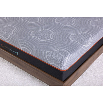 Materasso matrimoniale da 10 pollici in memory foam grigio carbone con infusione di gel