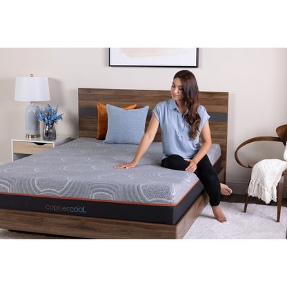 Materasso matrimoniale da 10 pollici in memory foam grigio carbone con infusione di gel