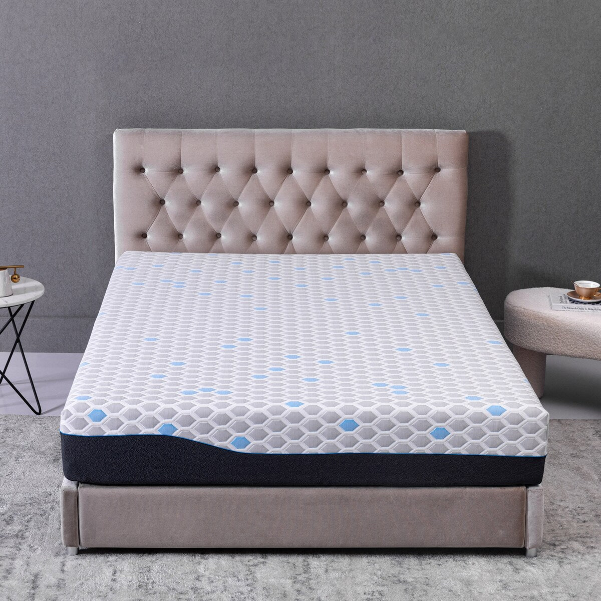 Materasso in memory foam da 10 pollici, materasso in una scatola, memory foam in gel con carbone di bambù infuso