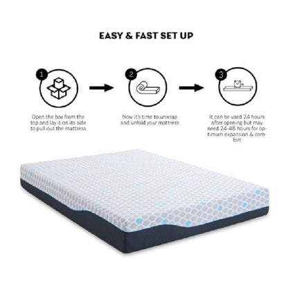 Materasso in memory foam king size da 10 pollici, materasso in una scatola, memory foam in gel con carbone di bambù infuso