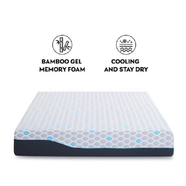 Materasso in memory foam king size da 10 pollici, materasso in una scatola, memory foam in gel con carbone di bambù infuso