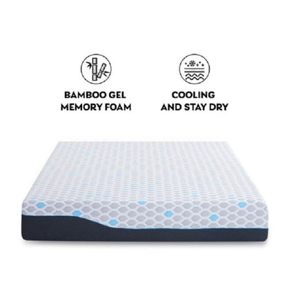Materasso in memory foam king size da 10 pollici, materasso in una scatola, memory foam in gel con carbone di bambù infuso