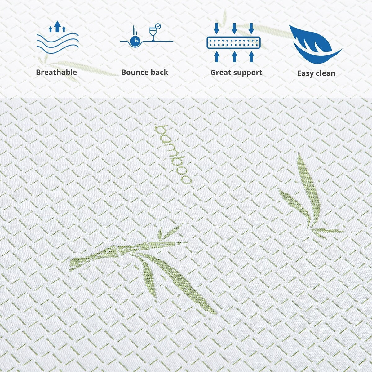 Materasso in memory foam da 10 pollici / Schiuma in gel rinfrescante / Allevia la pressione / Certificato CertiPUR-US / Bed-in-a-Box