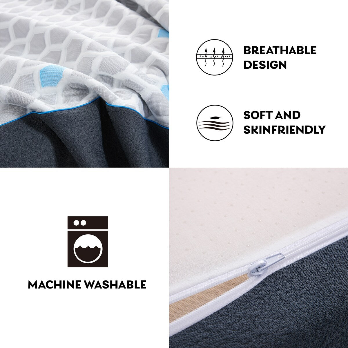 Materasso in memory foam da 10 pollici per letto singolo, materasso in una scatola, memory foam in gel con carbone di bambù, certificato CertiPUR-US