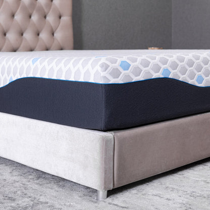 Materasso in memory foam da 10 pollici per letto singolo, materasso in una scatola, memory foam in gel con carbone di bambù, certificato CertiPUR-US