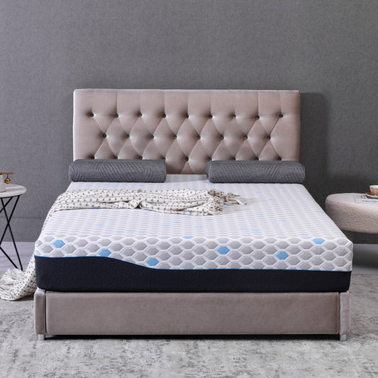 Materasso in memory foam da 10 pollici per letto singolo, materasso in una scatola, memory foam in gel con carbone di bambù, certificato CertiPUR-US