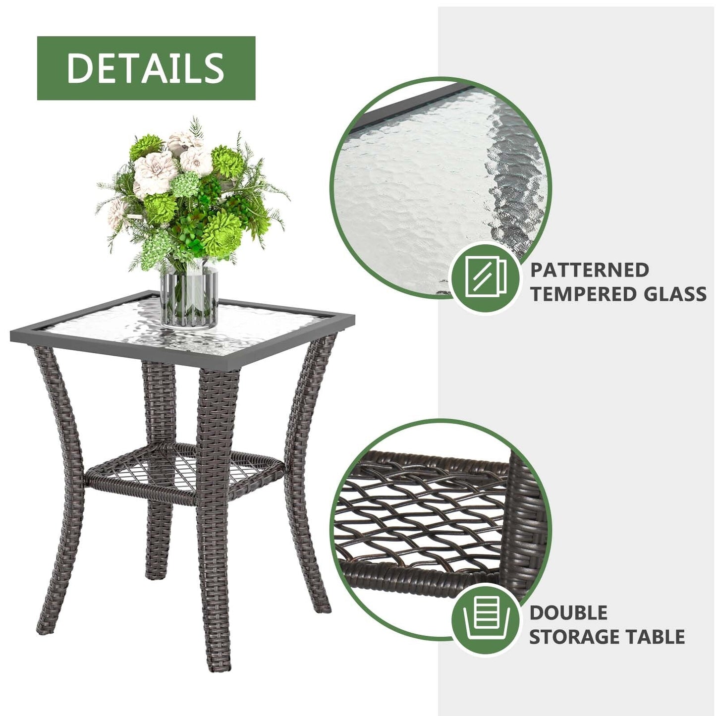 Set di divani componibili in vimini da 10 pezzi