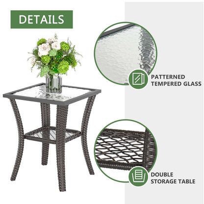 Set di divani componibili in vimini da 10 pezzi