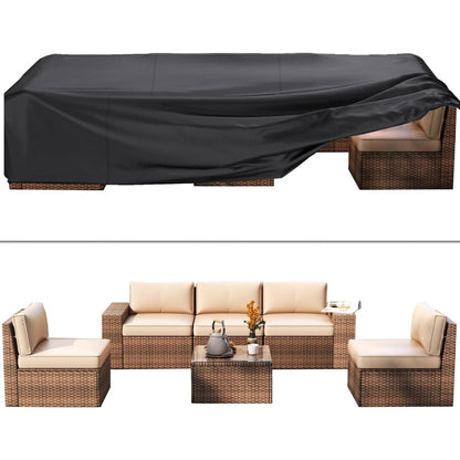 Set di divani componibili in vimini da 10 pezzi