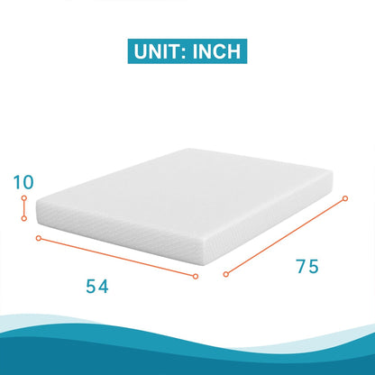 Materasso in memory foam con infusione di gel da 10 pollici
