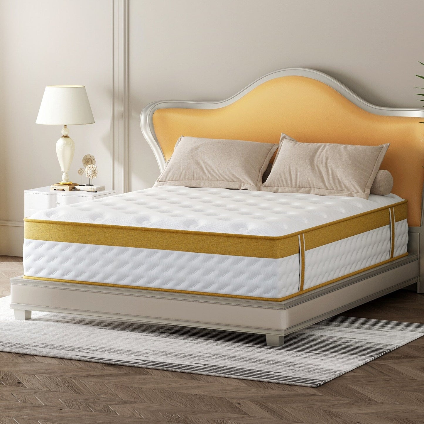 Materasso ibrido in memory foam infuso di gel da 10 pollici, mediamente rigido, rinfrescante e traspirante con CertiPUR-US e OEKO-TEX