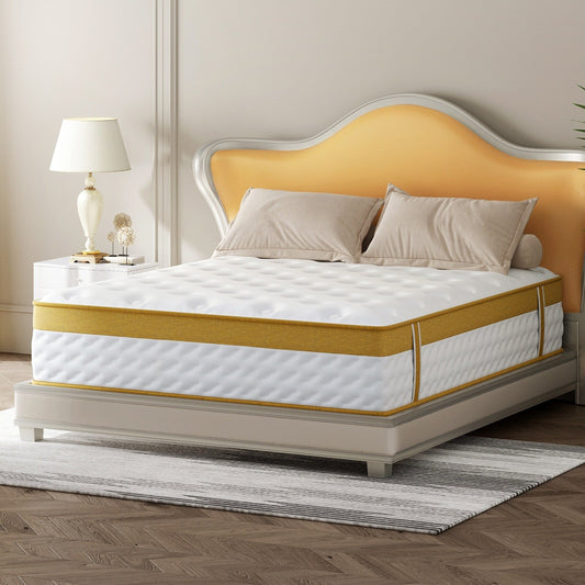 Materasso ibrido in memory foam infuso di gel da 10 pollici, mediamente rigido, rinfrescante e traspirante con CertiPUR-US e OEKO-TEX