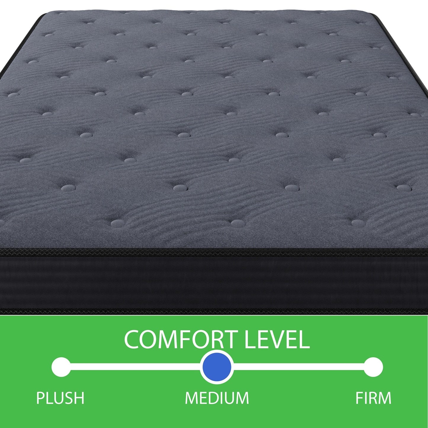 Materasso a molle insacchettate da 10 pollici con schiuma ad alta densità