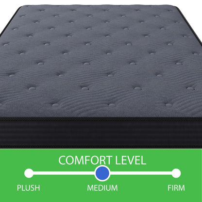 Materasso a molle insacchettate da 10 pollici con schiuma ad alta densità