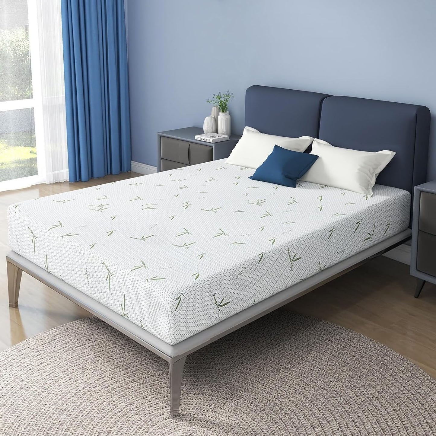 Materasso in memory foam gel da 10 pollici in una scatola, isolamento del movimento con sollievo dalla pressione media