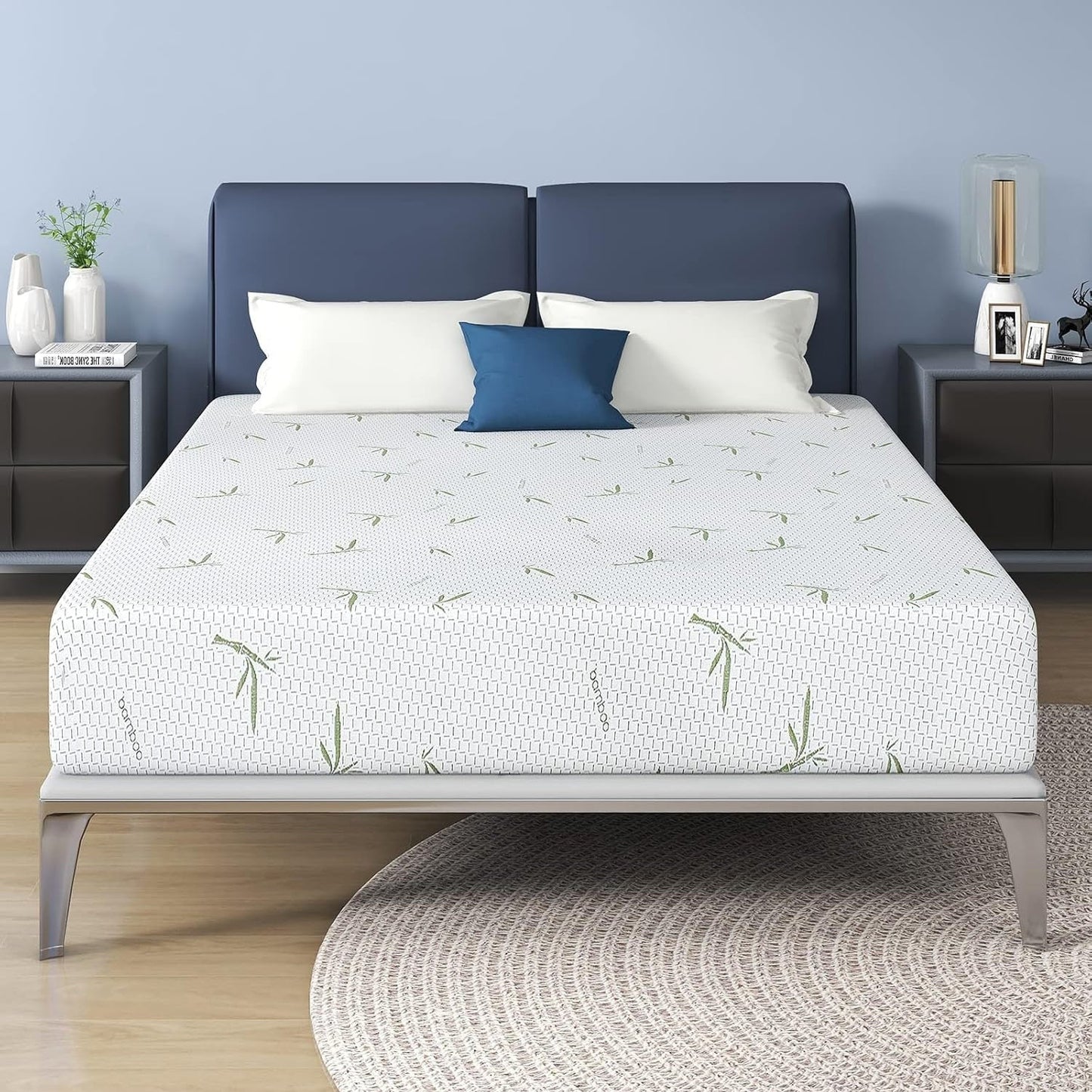 Materasso in memory foam gel da 10 pollici in una scatola, isolamento del movimento con sollievo dalla pressione media