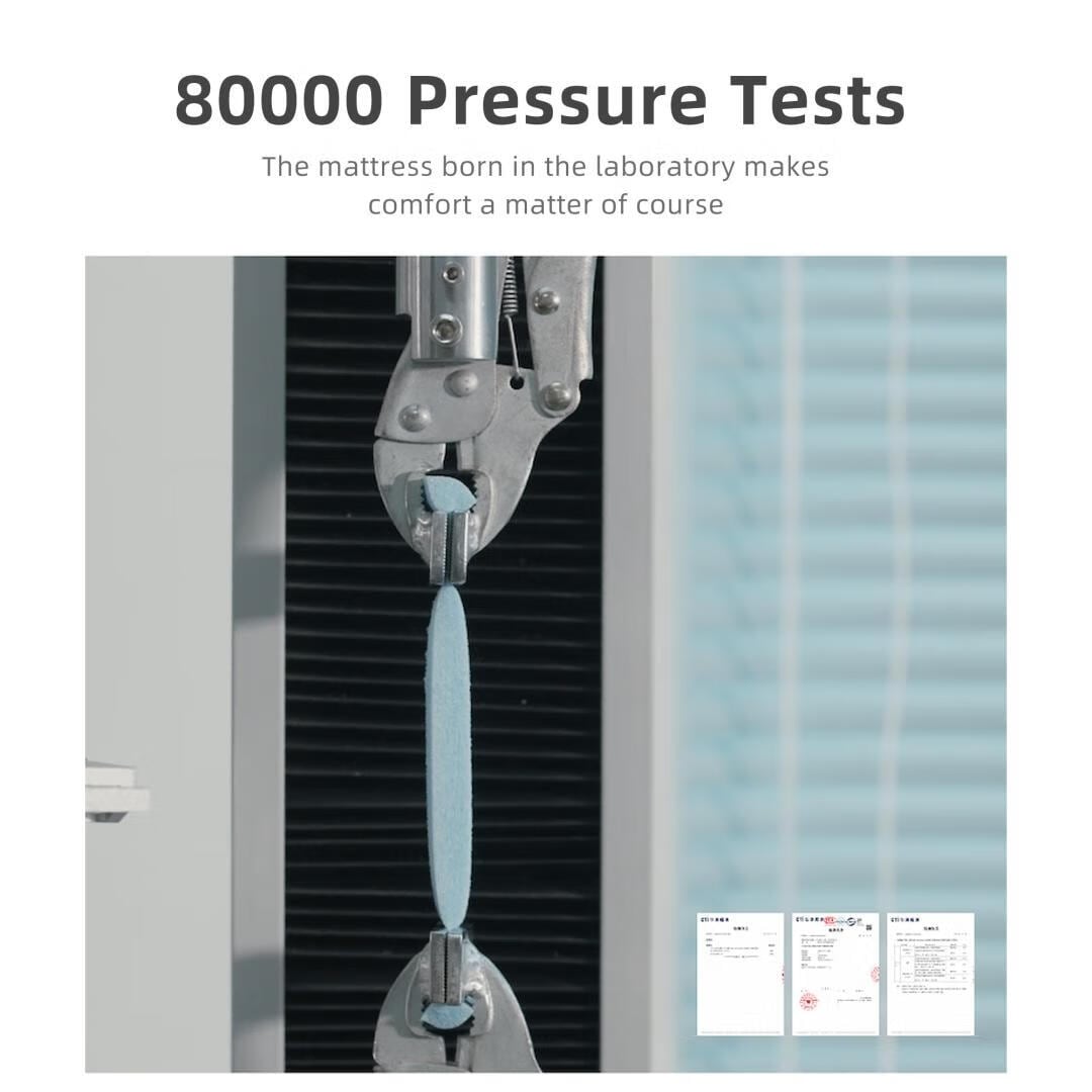 Materasso a molle insacchettate indipendenti in memory foam con parte superiore in gel Euro da 10 pollici di medie dimensioni, in una scatola