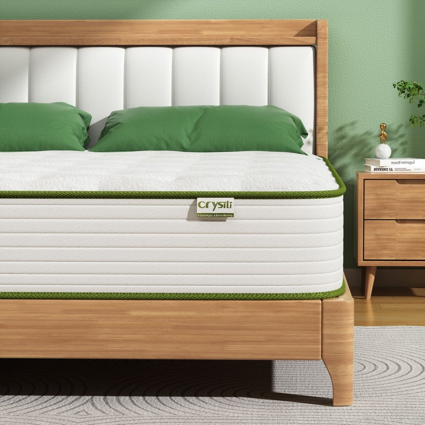 Materasso ibrido in memory foam da 10 pollici in una scatola