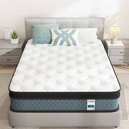 Materasso in memory foam da 10 pollici e molle insacchettate - Bianco