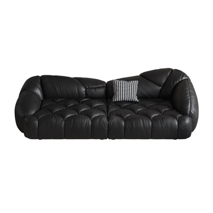 Divano imbottito in pelle 104.3 - 104.3 x 45.3