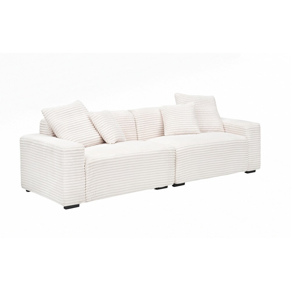 Divano grande da 104,72 pollici a 4 posti con 4 cuscini decorativi