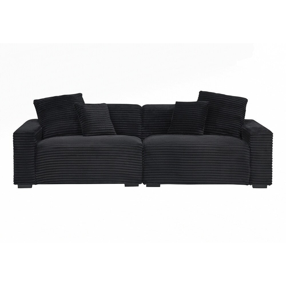 Divano grande da 104,72 pollici a 4 posti con 4 cuscini decorativi