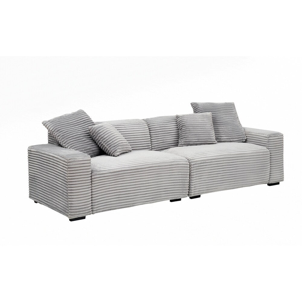 Divano grande da 104,72 pollici a 4 posti con 4 cuscini decorativi