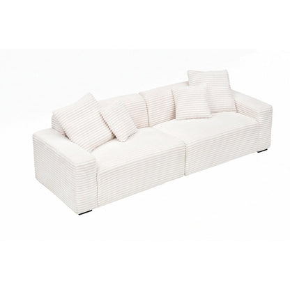 Divano grande da 104,72 pollici a 4 posti con 4 cuscini decorativi