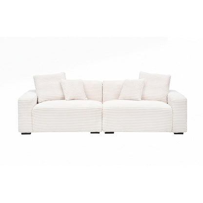 Divano grande da 104,72 pollici a 4 posti con 4 cuscini decorativi