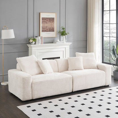 Divano grande da 104,72 pollici a 4 posti con 4 cuscini decorativi