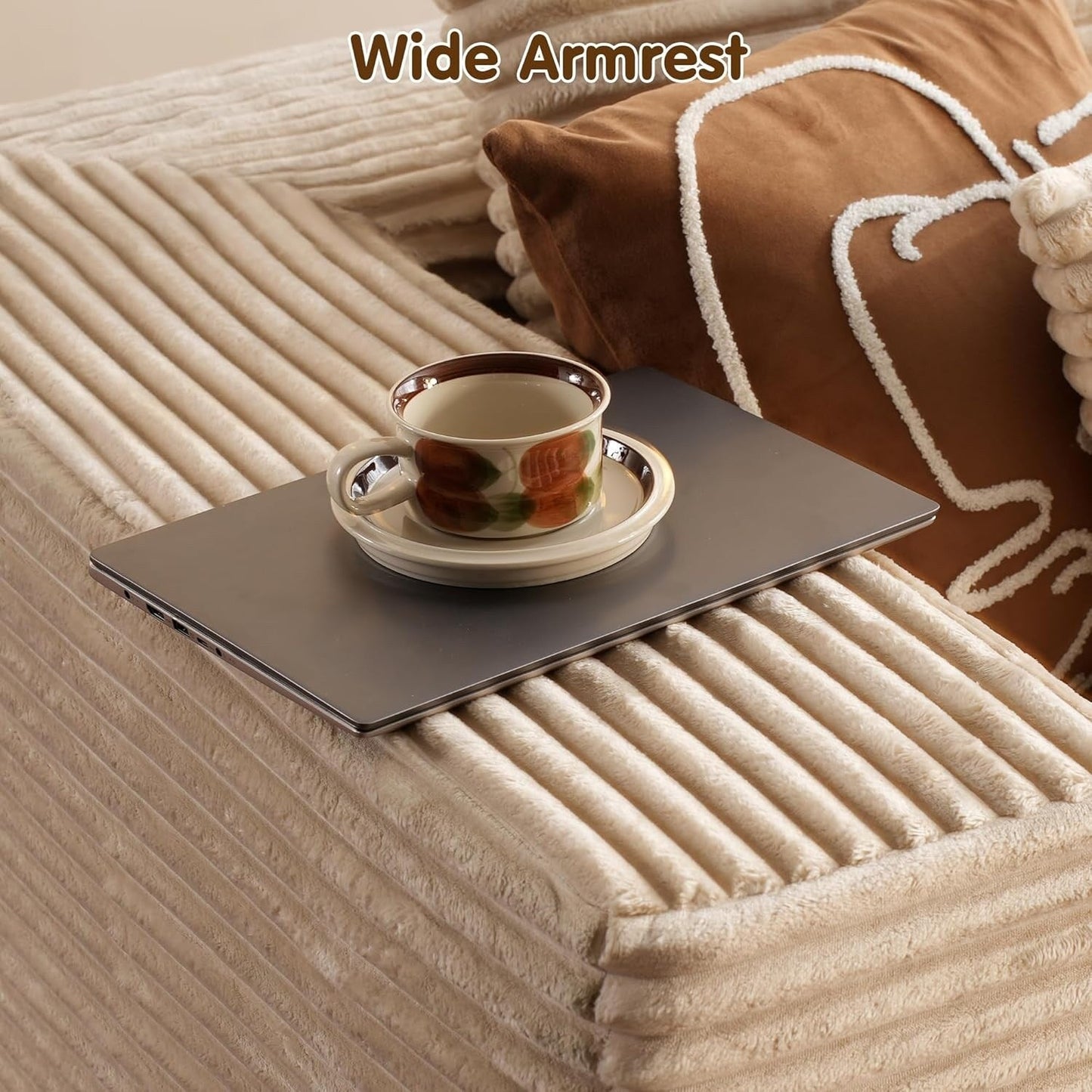 Divano componibile a forma di L 104 - Divano modulare con seduta profonda per soggiorno e camera da letto, senza montaggio