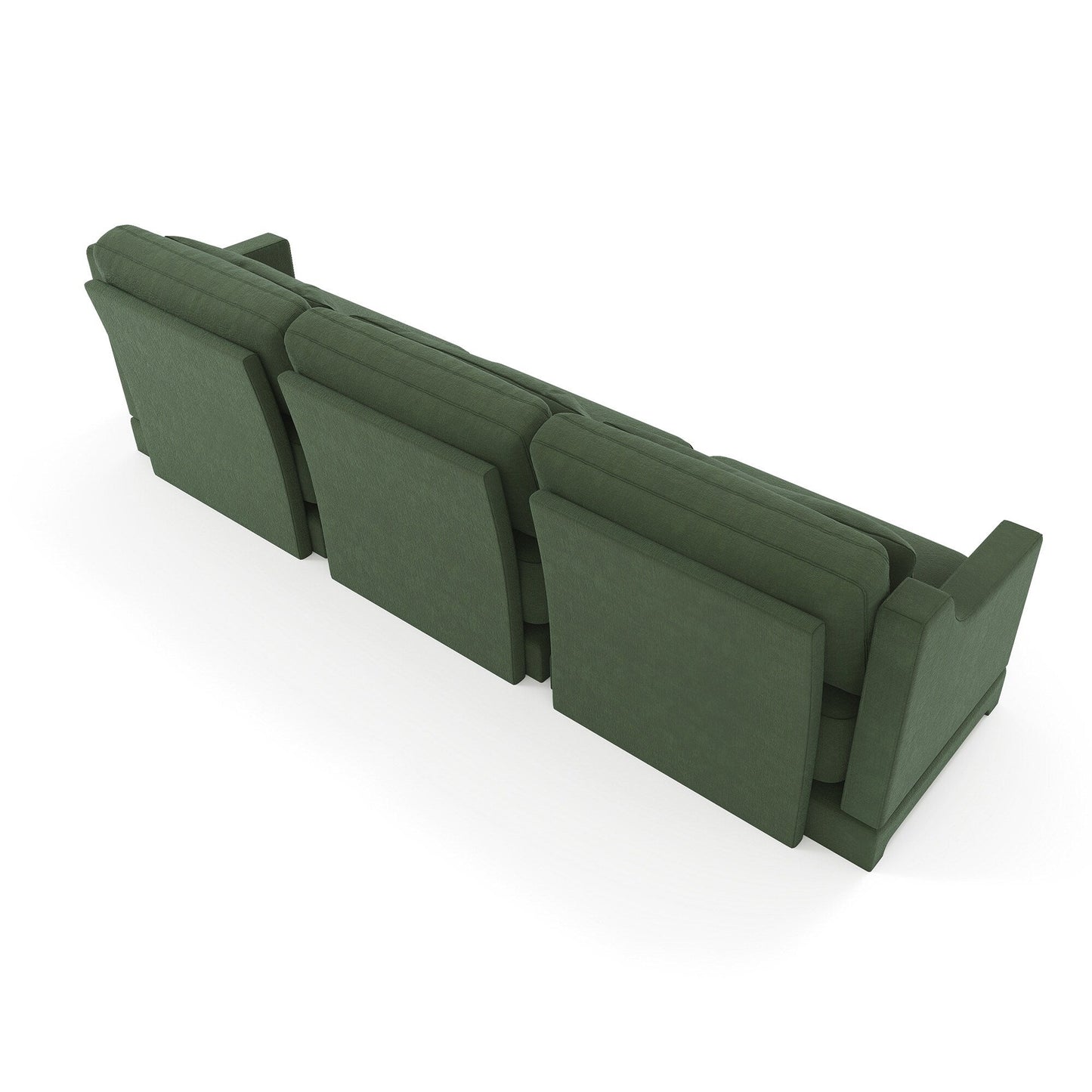 Divano 105.9 Chenille 4 posti con base ergonomica in legno, spugna ad alta resilienza per soggiorno