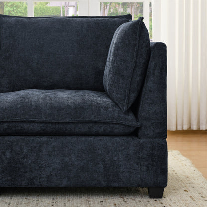 Divano 105 Chenille a 3 posti con cuscini a 2 strati, schiuma ad alta resilienza