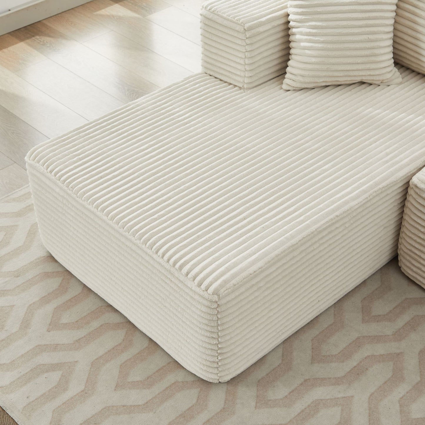 Divano componibile 106 Cloud con doppia chaise longue, divano modulare moderno con seduta profonda per soggiorno, non richiede montaggio