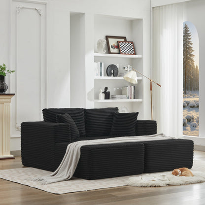 Divano componibile 106 Cloud con doppia chaise longue, divano modulare moderno con seduta profonda per soggiorno, non richiede montaggio